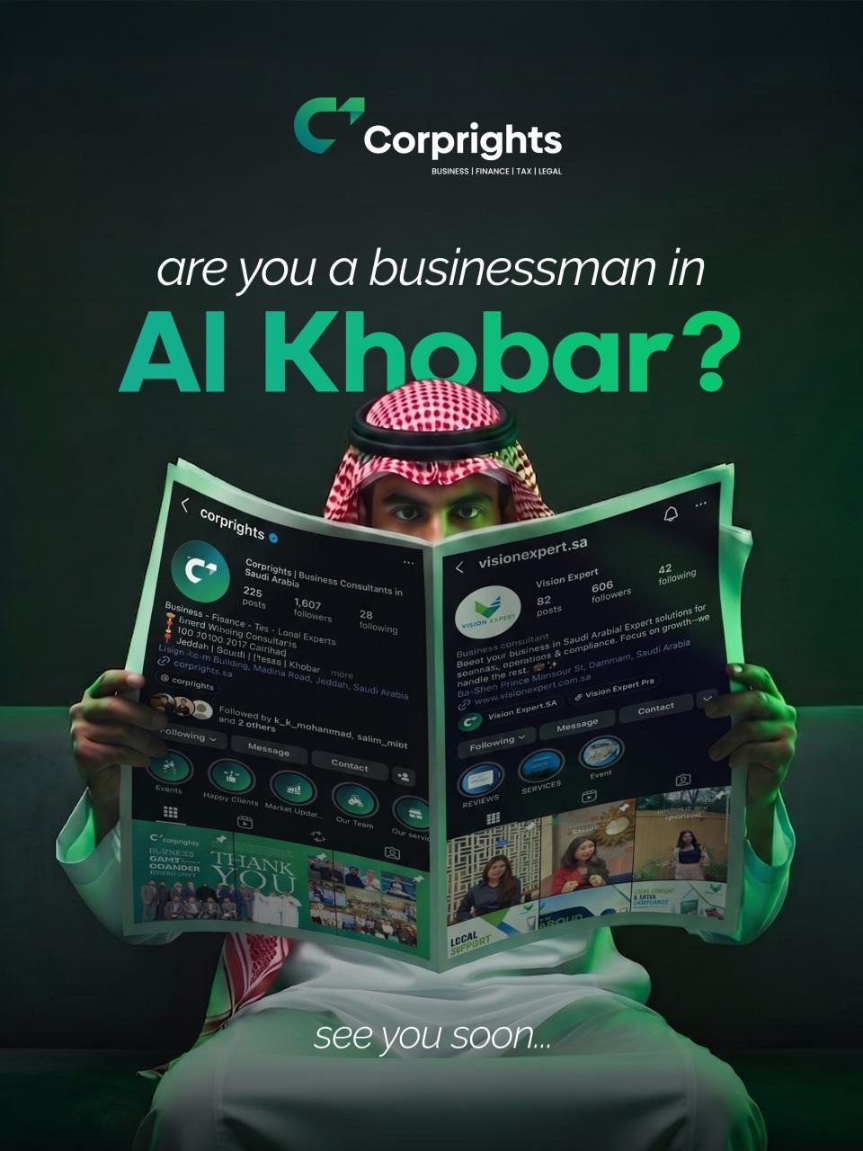 Corprights office opening campaign in Al Khobar